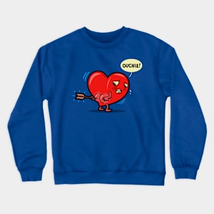 Funny Kawaii Heart Valentine Love Original Cartoon For Valentine's Day Crewneck Sweatshirt